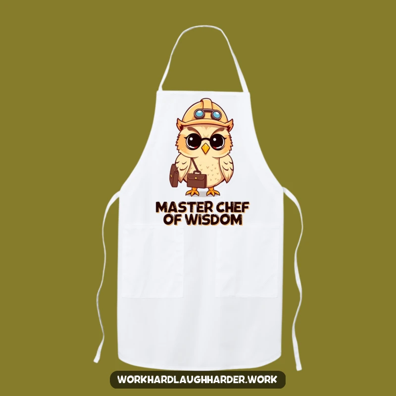 Funny Owl Construction Apron - Chef's Choice for Project Management