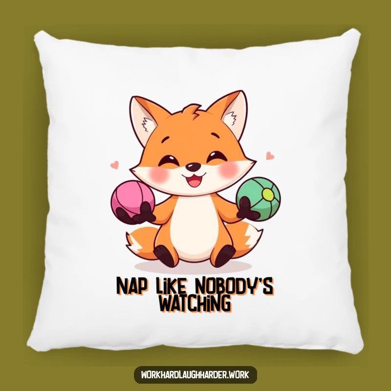 Funny Fox Juggling Pillow: Soft & Hilarious Stress Ball Cushion, Perfect Accent Gift