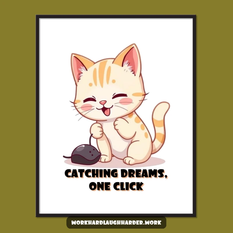 Funny Free Printable Cat Art - Digital Hunter Decor Downloadable