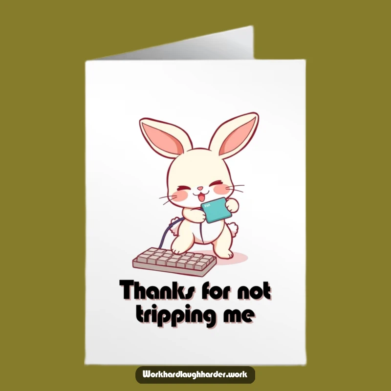Funny Free Printable Bunny Thank You Card - Cable Catastrophe Downloadable