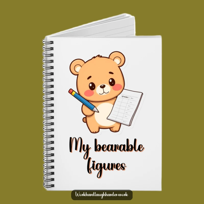 Funny Bear Cub Data Notebook - Journal for Insights & Calculations