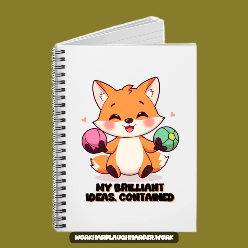 Funny Fox Juggling Notebook: Hilarious Journal for Ideas, Perfect Gift for Writers